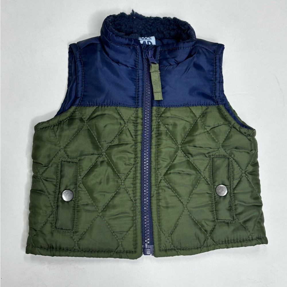 Baby Boy Green and Blue Vest Size 12M